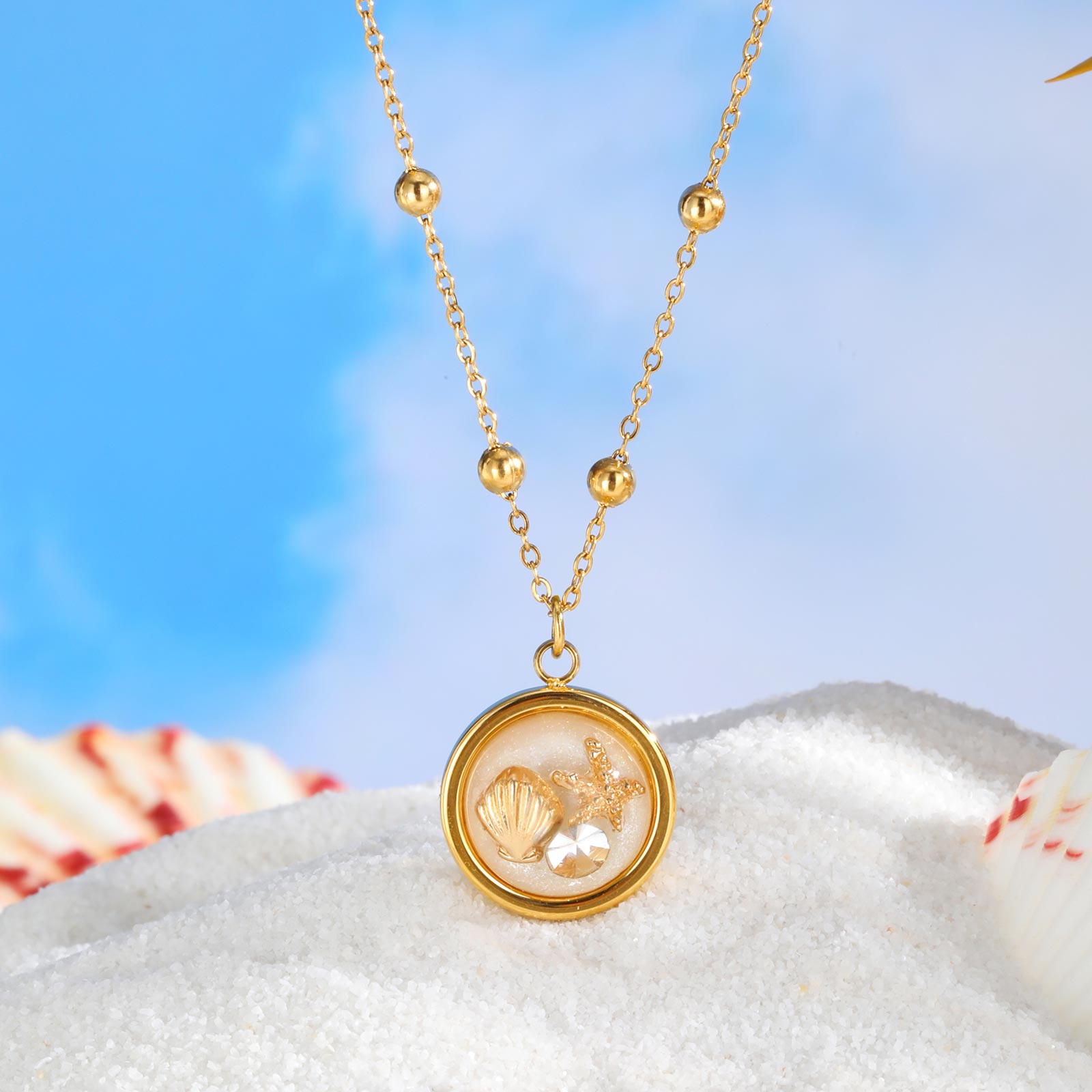 Women's Round Necklace with Sh - Birth Flower Necklace review and price