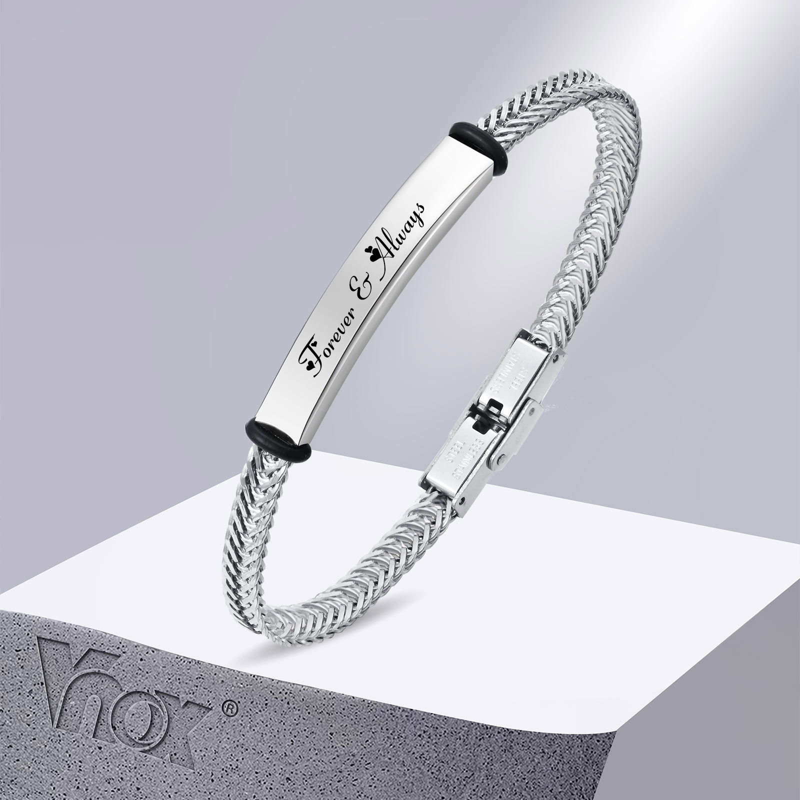 Vnox Personalized Bracelets fo - Coordinates Bracelet review and price