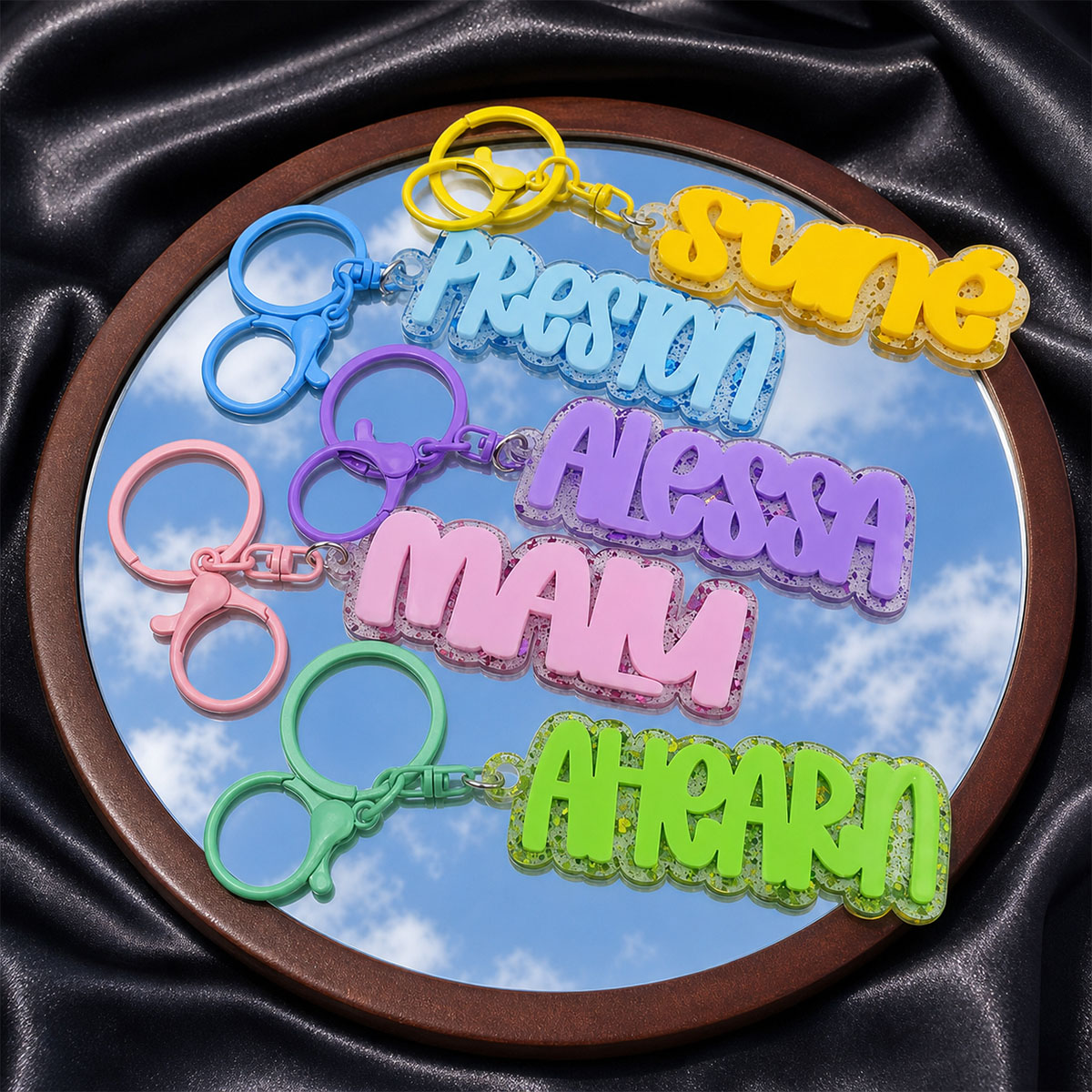 Custom Name Acrylic Keychain P - Initial Ring Custom review and price